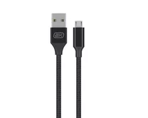 Кабель Axxa microUSB - USB нейлон, 2А, черный, 1м