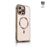 Чехол iPhone 16 Pro Njoyny Metal MagSafe (золотой)