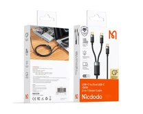 Кабель 2в1 McDodo CA-6780 USB-C - USB-C+USB-C черный, 1,5м