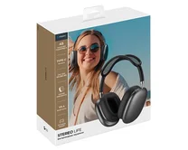 Наушники с Bluetooth Deppa Stereo Life, BT 5.4, 350mAh, серый космос