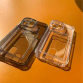 Чехол Samsung S25 TPU CardHolder (прозрачный черный)