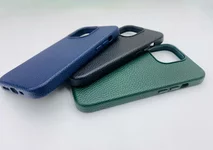 Чехол iPhone 15 Pro Classic Leather (темно-синий)