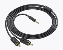 HOCO UPA28 кабель соединительный 3.5JACK-2xRCA, 1,5м