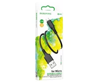 Кабель Borofone BX80 microUSB - USB черный, 2,4A, 1м