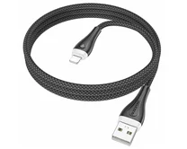 Кабель Borofone BX100 Lightning - USB черный, 1м