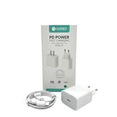 СЗУ-1USB-C COTECi 20W + кабель Type-C-Lightning, белый CS5193-U