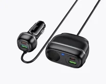 Разветвитель прикуривателя Hoco Z59A,2USB+2USB-C +1АЗУ 96W, черный