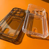 Чехол Samsung S24 FE TPU CardHolder (прозрачный черный)
