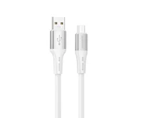 Кабель Borofone BX88 microUSB - USB белый, 2,4A, 1м