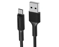 Кабель Borofone BX111 microUSB - USB черный, 2,4A, 1м