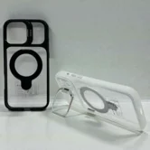 Чехол iPhone 17 Pro Njoyny N23 Ring Stand Clear (черный)