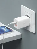 СЗУ 1USB-A + 1USB-C Deppa PD 3.0, QC 5.0, 65W, GaN, белый, 11491